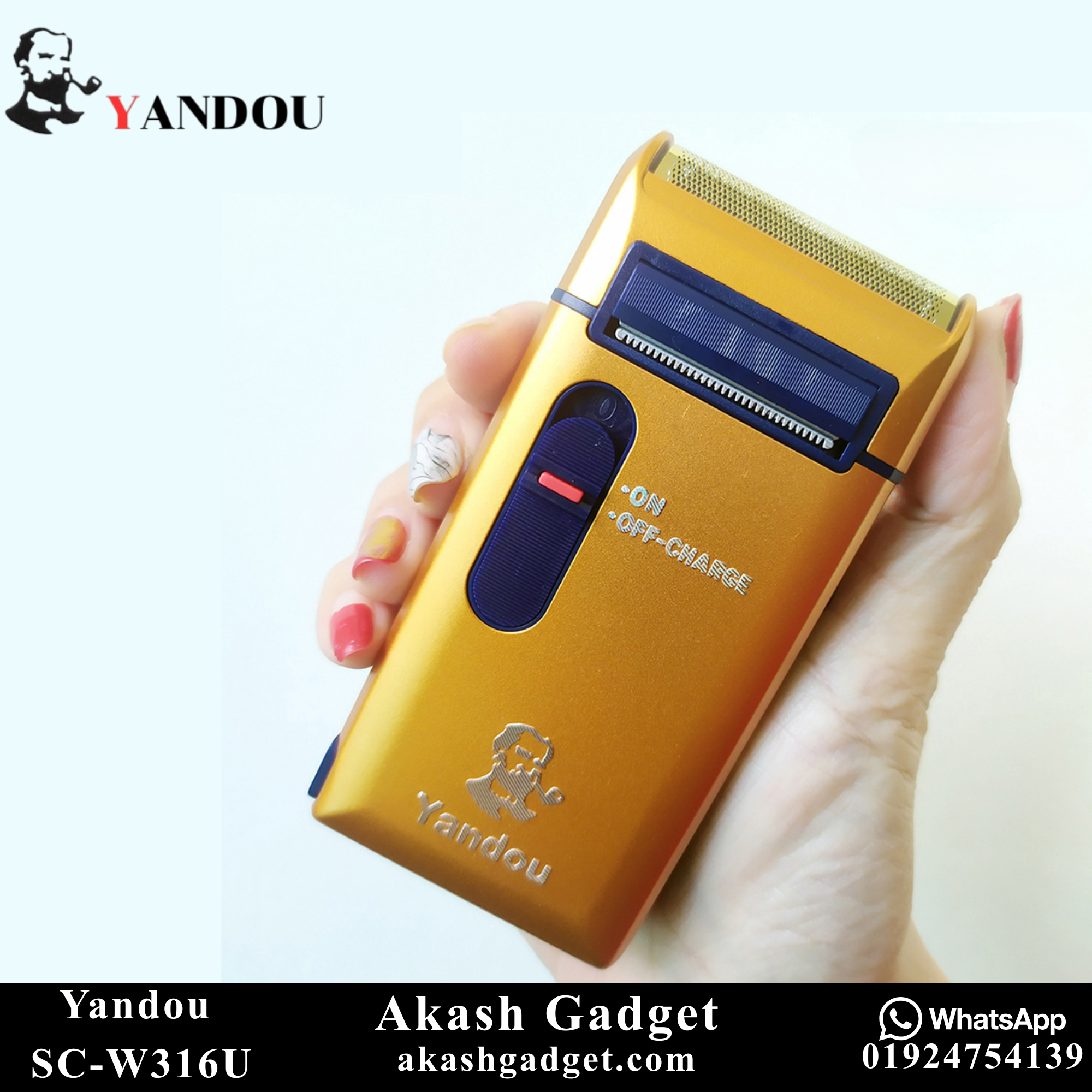 Yandou SC-W316U Rechargeable Electric Shaver with Pop-up Trimmer for Men_img_10