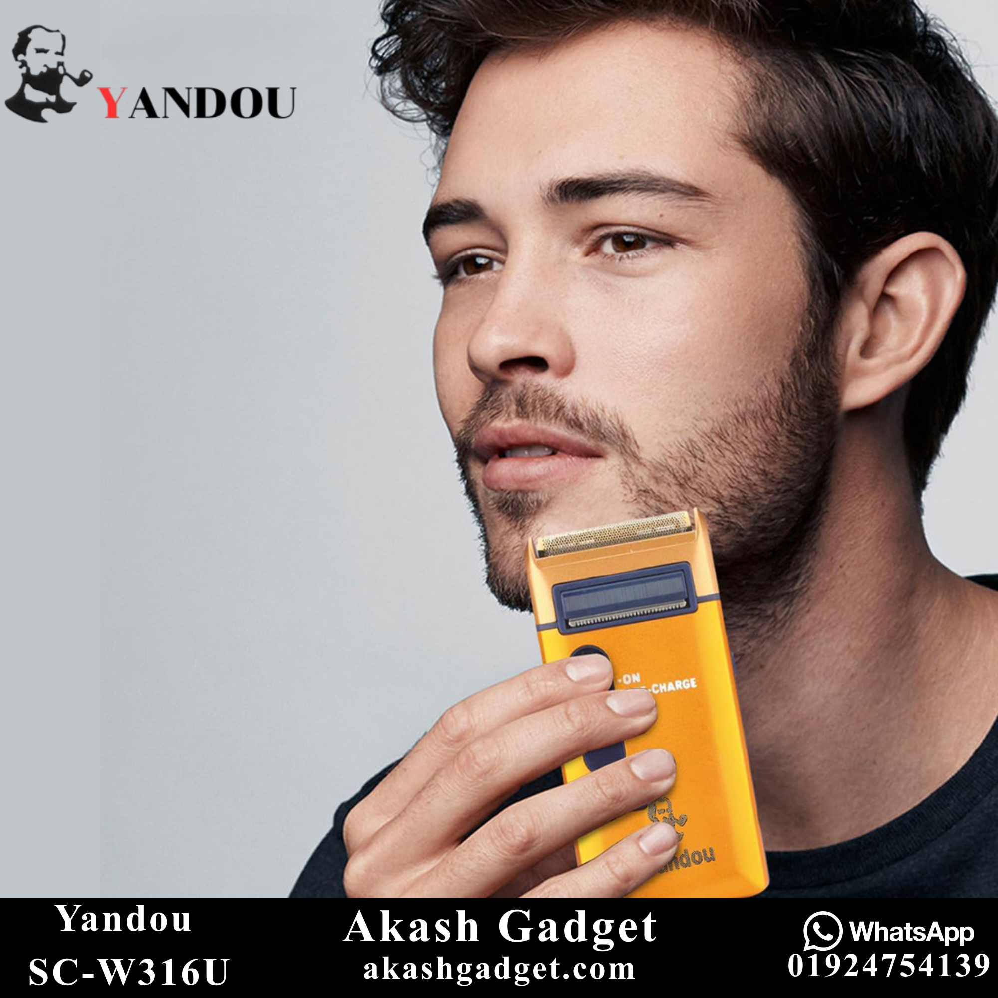 Yandou SC-W316U Rechargeable Electric Shaver with Pop-up Trimmer for Men_img_11