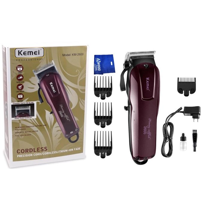 Kemei KM-2600 Professional AC/DC Cord/Cordless Adjustable Hair Clipper & Beard Trimmer for Men_img_10