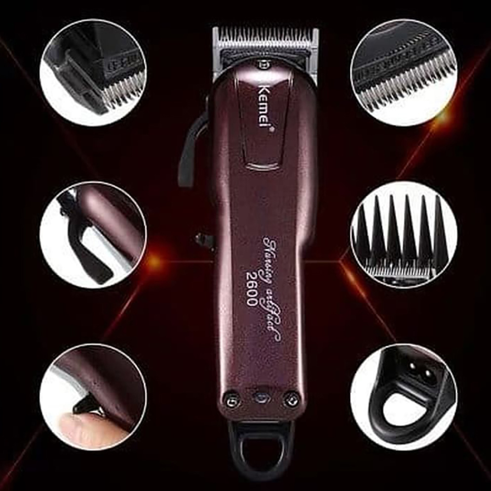 Kemei KM-2600 Professional AC/DC Cord/Cordless Adjustable Hair Clipper & Beard Trimmer for Men_img_13