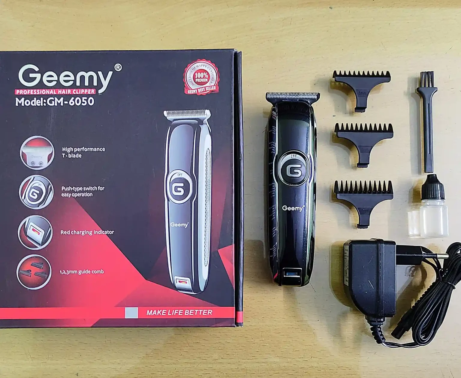 Geemy GM-6050 Professional Hair & Beard Trimmer For Men_img_9