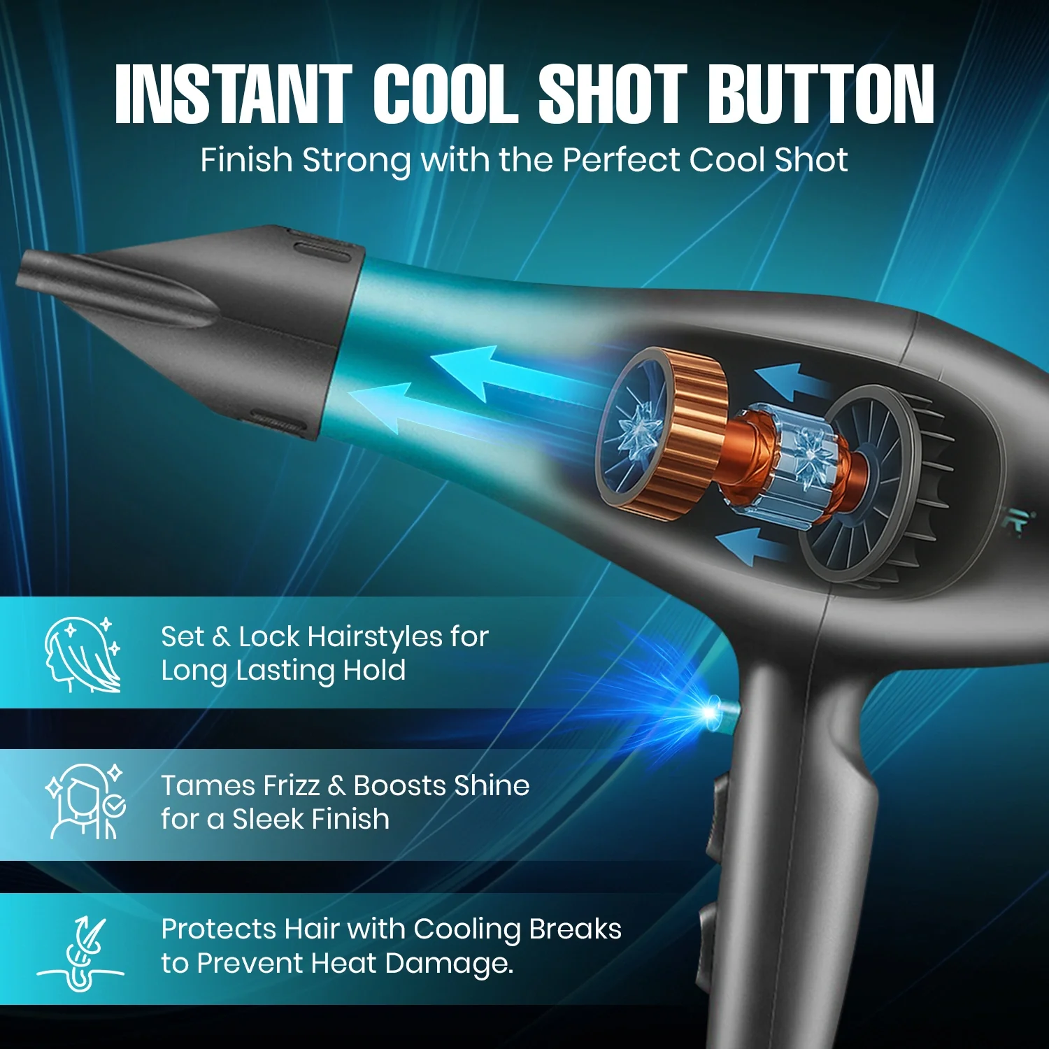 VGR V-455 Professional Hair Dryer for Women 2000-2400W_img_8