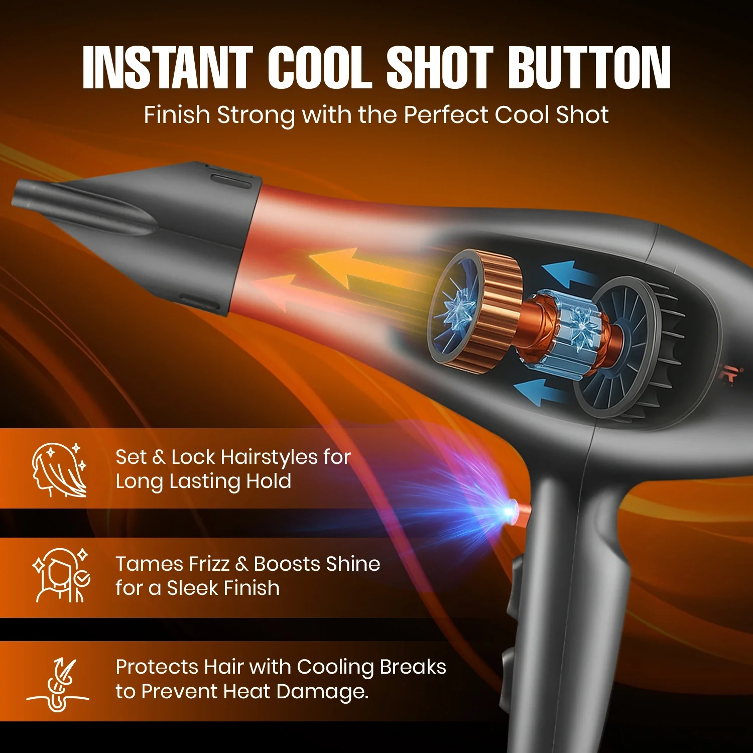 VGR V-455 Professional Hair Dryer for Women 2000-2400W_img_9