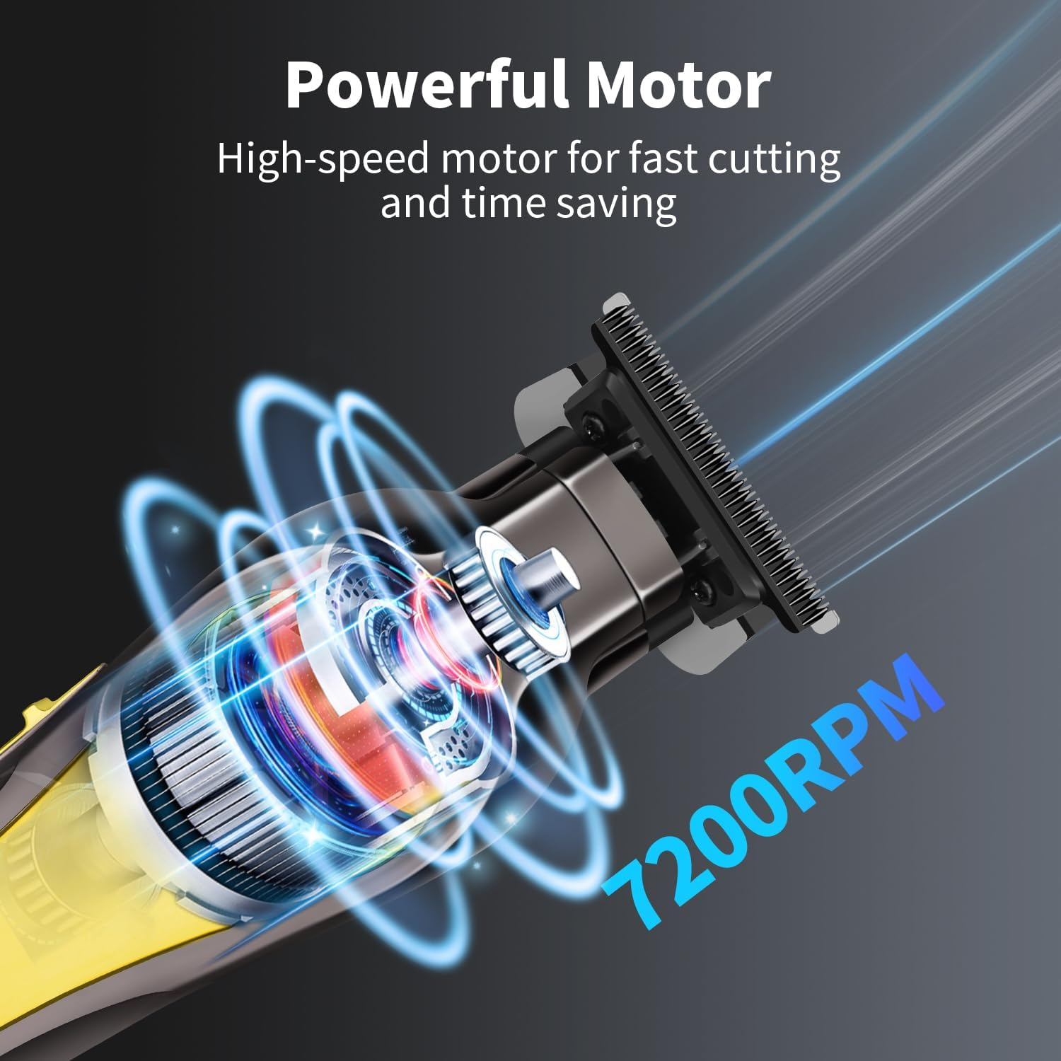 Kemei KM-1784 New Hair Clipper and Trimmers |  Fast 6500RPM Motor Quality, 1200mAh Built-in Li-battery, Last Long Barber Hair Salon Detail_img_10