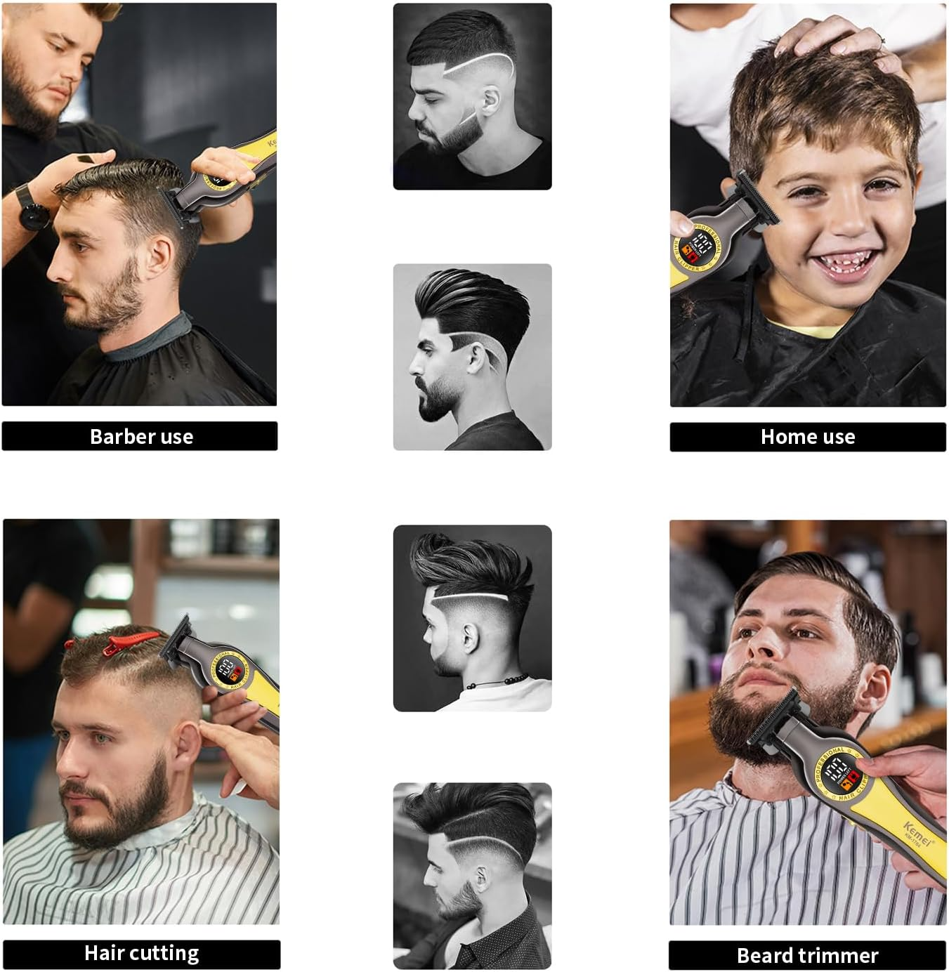 Kemei KM-1784 New Hair Clipper and Trimmers |  Fast 6500RPM Motor Quality, 1200mAh Built-in Li-battery, Last Long Barber Hair Salon Detail_img_14