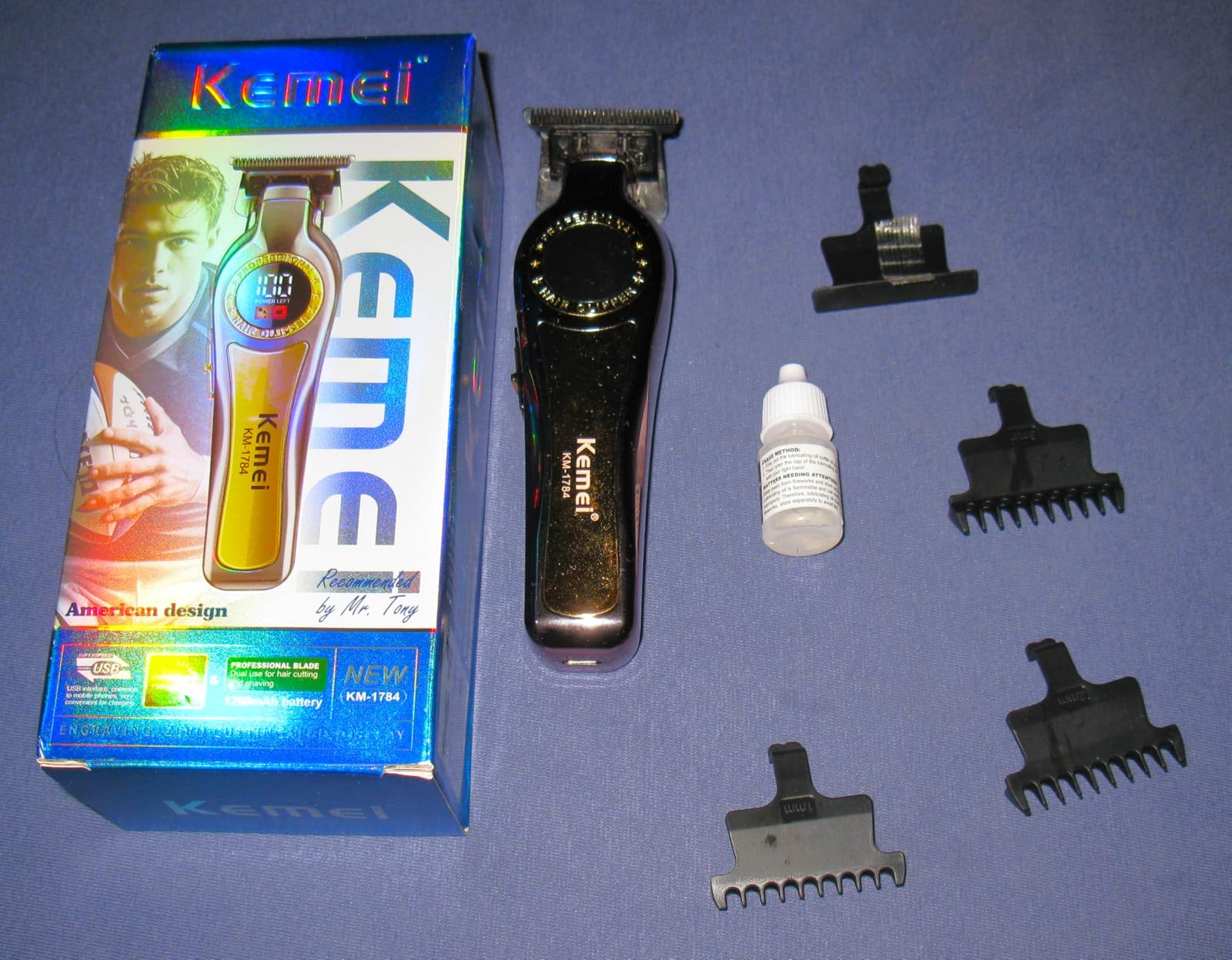 Kemei KM-1784 New Hair Clipper and Trimmers |  Fast 6500RPM Motor Quality, 1200mAh Built-in Li-battery, Last Long Barber Hair Salon Detail_img_18