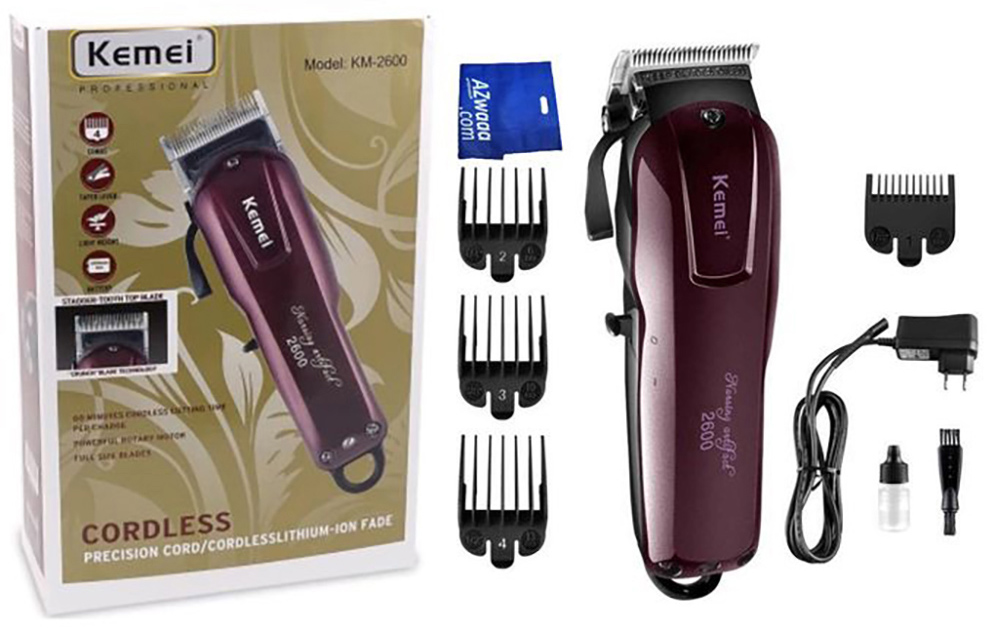 Kemei KM-2600 Professional AC/DC Cord/Cordless Adjustable Hair Clipper & Beard Trimmer for Men_img_1