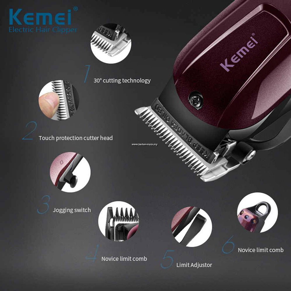 Kemei KM-2600 Professional AC/DC Cord/Cordless Adjustable Hair Clipper & Beard Trimmer for Men_img_12