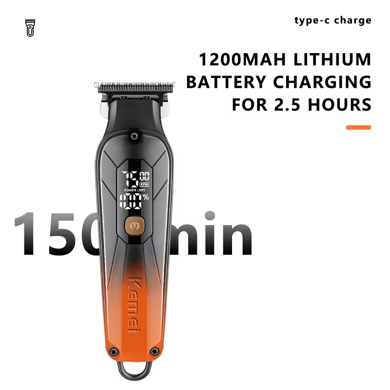 Kemei KM-1741 Rechargeable Zero Gup Beard & Hair Clipper Trimmer for Men_img_4