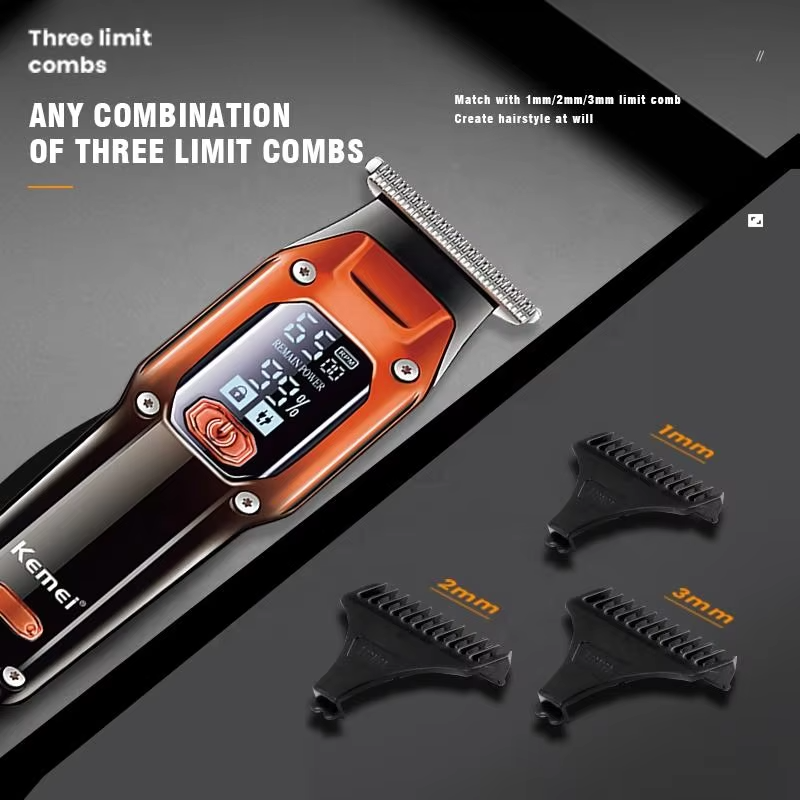 Kemei KM-658 Professional Cordless Electric Beard and Hair Trimmer for Men_img_8