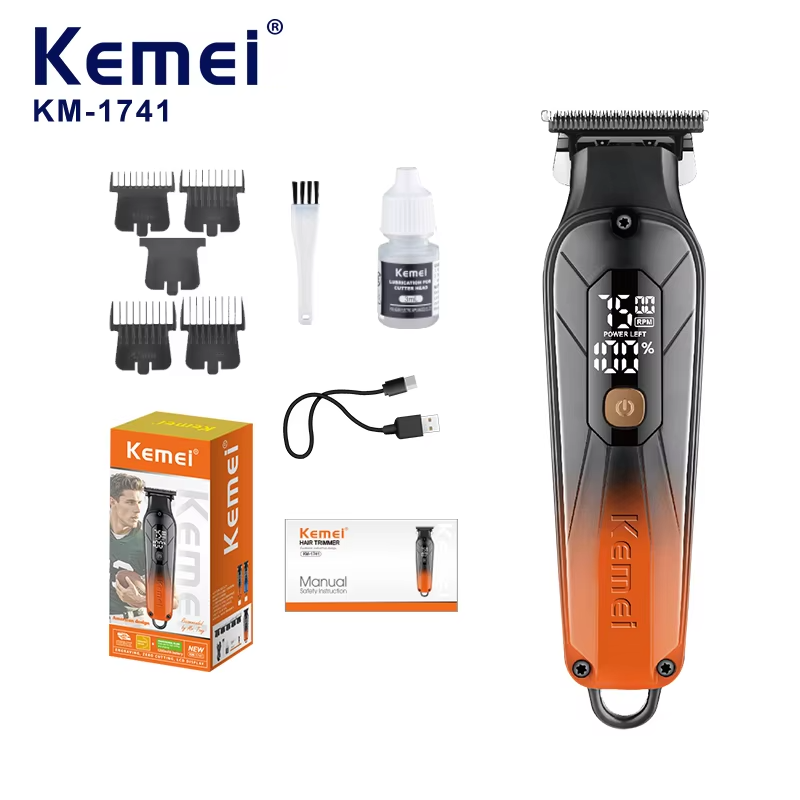 Kemei KM-1741 Rechargeable Zero Gup Beard & Hair Clipper Trimmer for Men