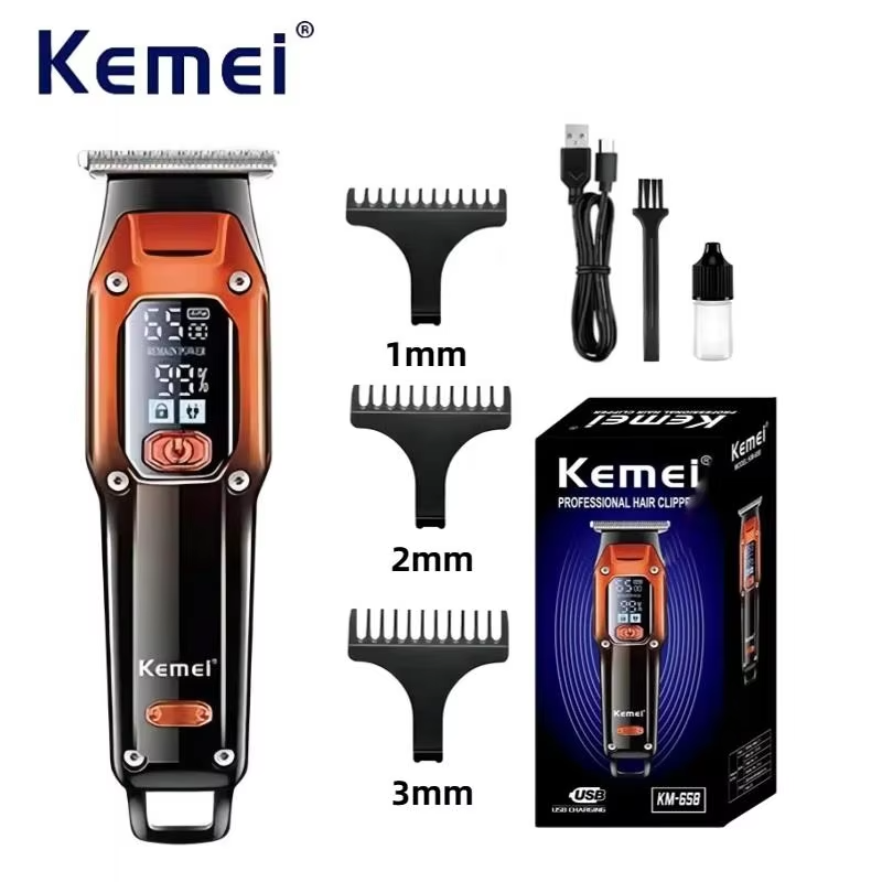 Kemei KM-658 Professional Cordless Electric Beard and Hair Trimmer for Men