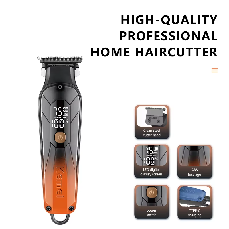 Kemei KM-1741 Rechargeable Zero Gup Beard & Hair Clipper Trimmer for Men_img_3