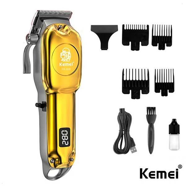 Kemei KM-2628 Professional Hair Clipper and Beard Trimmer for Men | LCD Display, Salon Cordless, Rechargeable_img_4