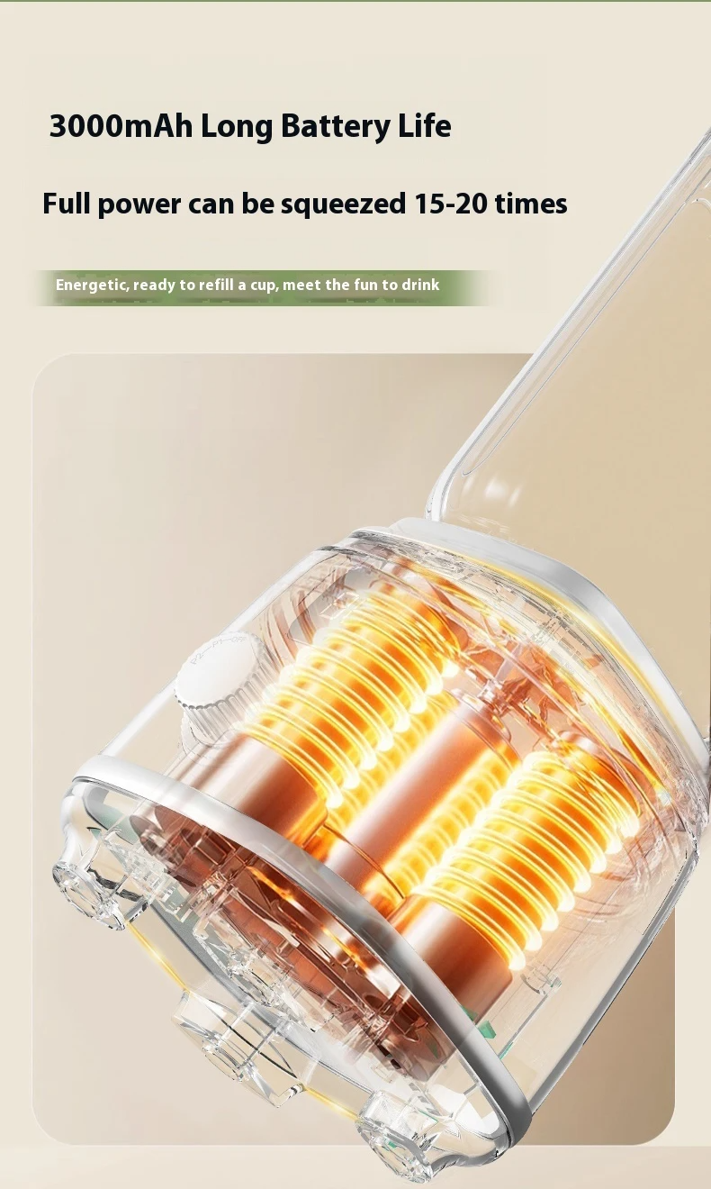 Citrus Portable Juicer Blender | USB Charging, Rechargeable with an LED Display, 600ml Fruit Juicer_img_17