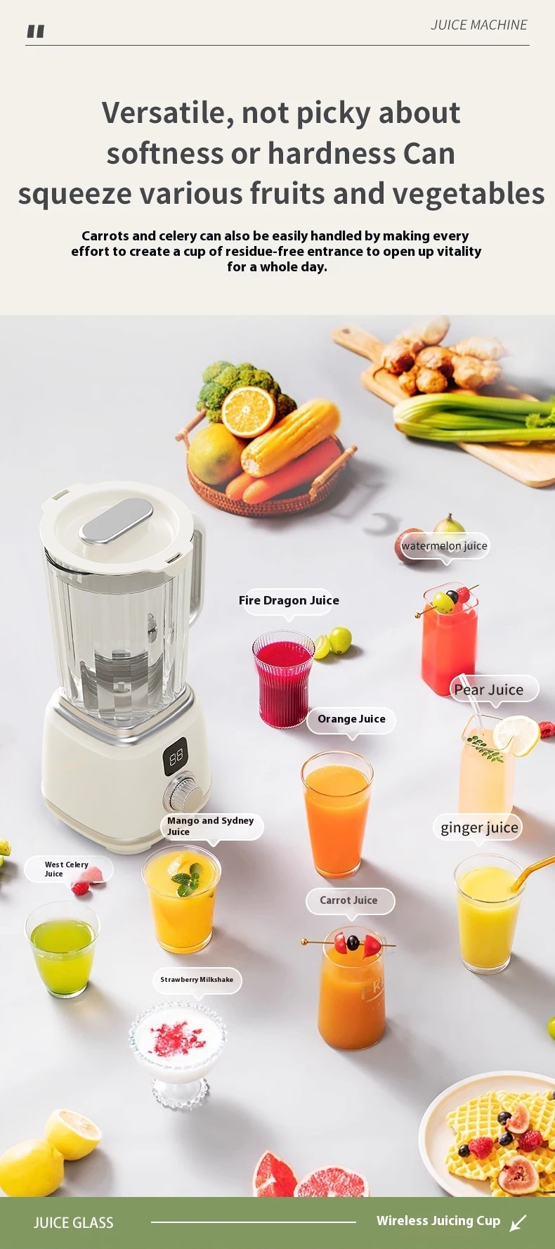 Citrus Portable Juicer Blender | USB Charging, Rechargeable with an LED Display, 600ml Fruit Juicer_img_18