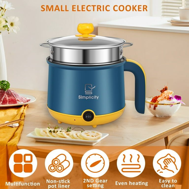 Simplicity Portable 2.2L & 1.8L Electric Multicooker Stainless Steel Electric Cooker Pot_img_12