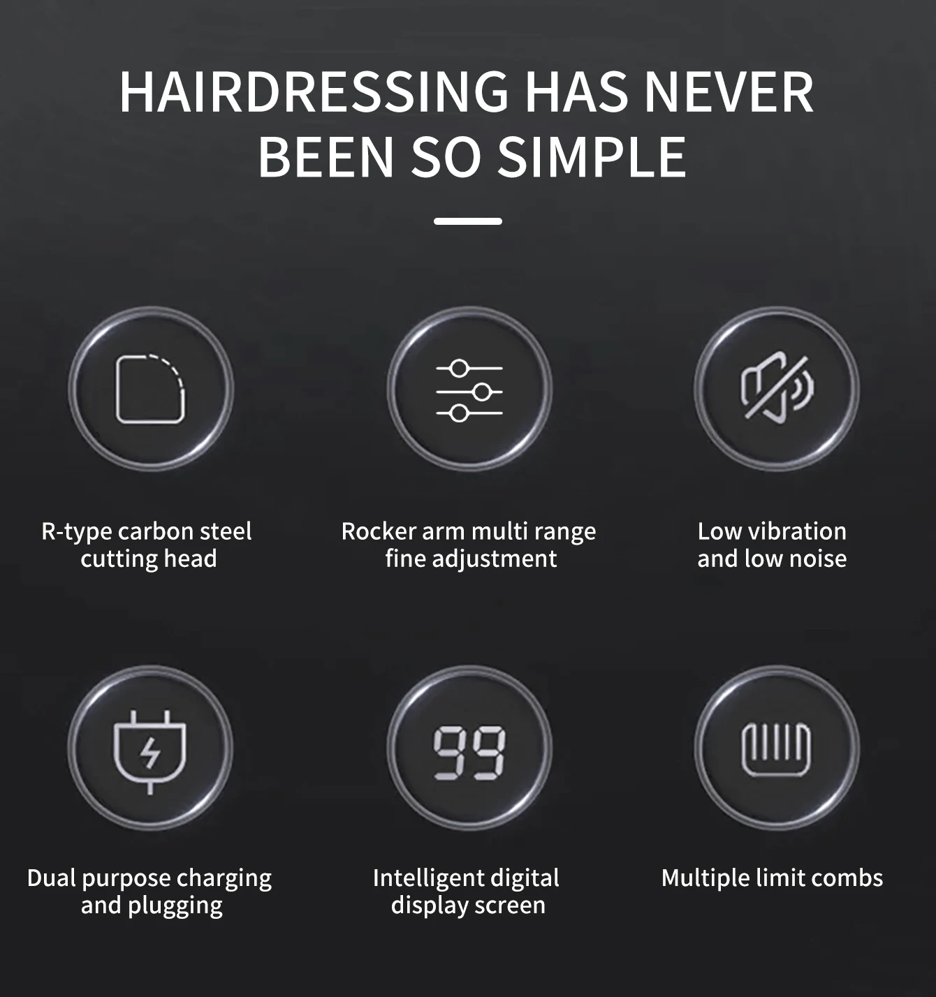 Kemei KM-2628 Professional Hair Clipper and Beard Trimmer for Men | LCD Display, Salon Cordless, Rechargeable_img_9