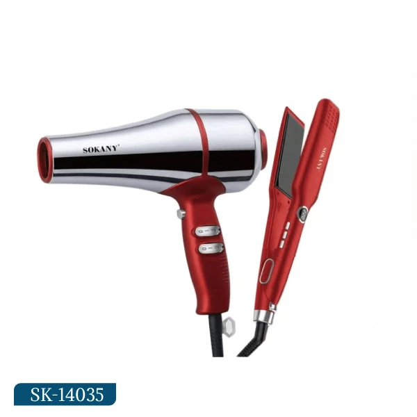 Sokany SK-14035 Professional 2-in-1 Hair Care Set (Hair Dryer & Straightener) for Women_img_1