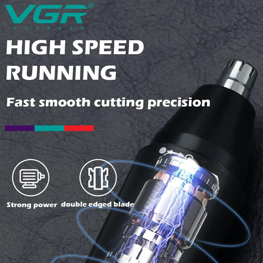 VGR V-613 Professional 2-in-1 Rechargeable Nose and Ear Hair Trimmer for Men_img_5