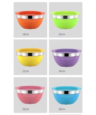 Meisheng Stainless Steel Salad Bowl Set with Cover – 7 Pice_img_3