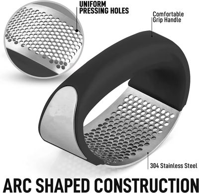 Arc Shaped Garlic Press Crusher With Comfortable Grip_img_2