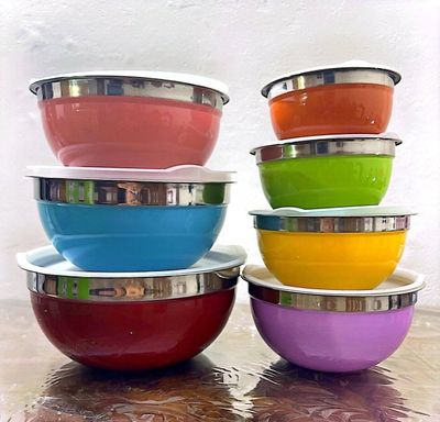 Meisheng Stainless Steel Salad Bowl Set with Cover – 7 Pice_img_5