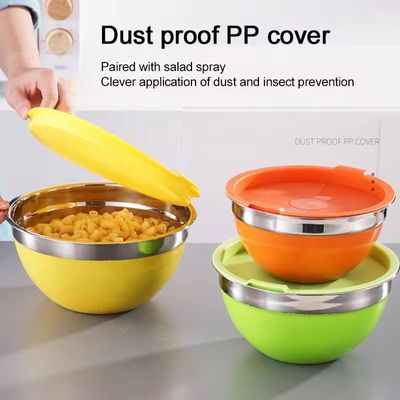 Meisheng Stainless Steel Salad Bowl Set with Cover – 7 Pice_img_2