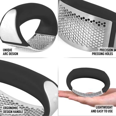 Arc Shaped Garlic Press Crusher With Comfortable Grip_img_3