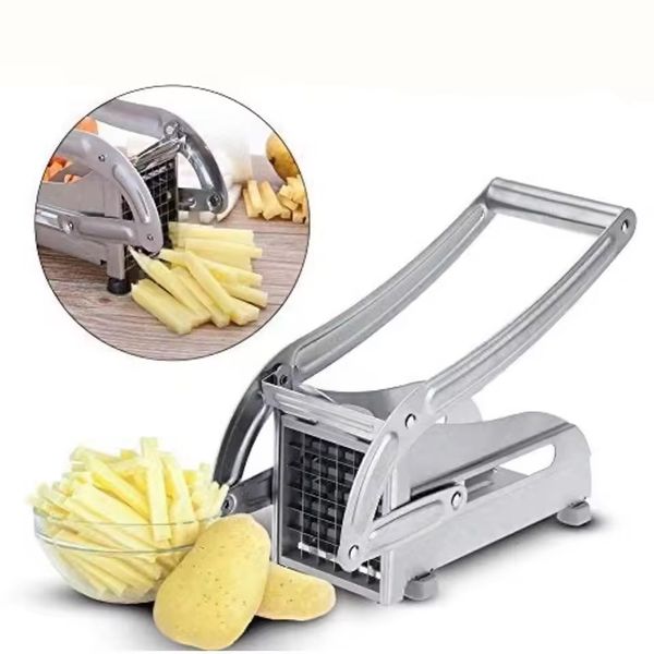 Potato Chipper Machine – Silver | Heavy Duty Stainless Steel French Fry Cutter