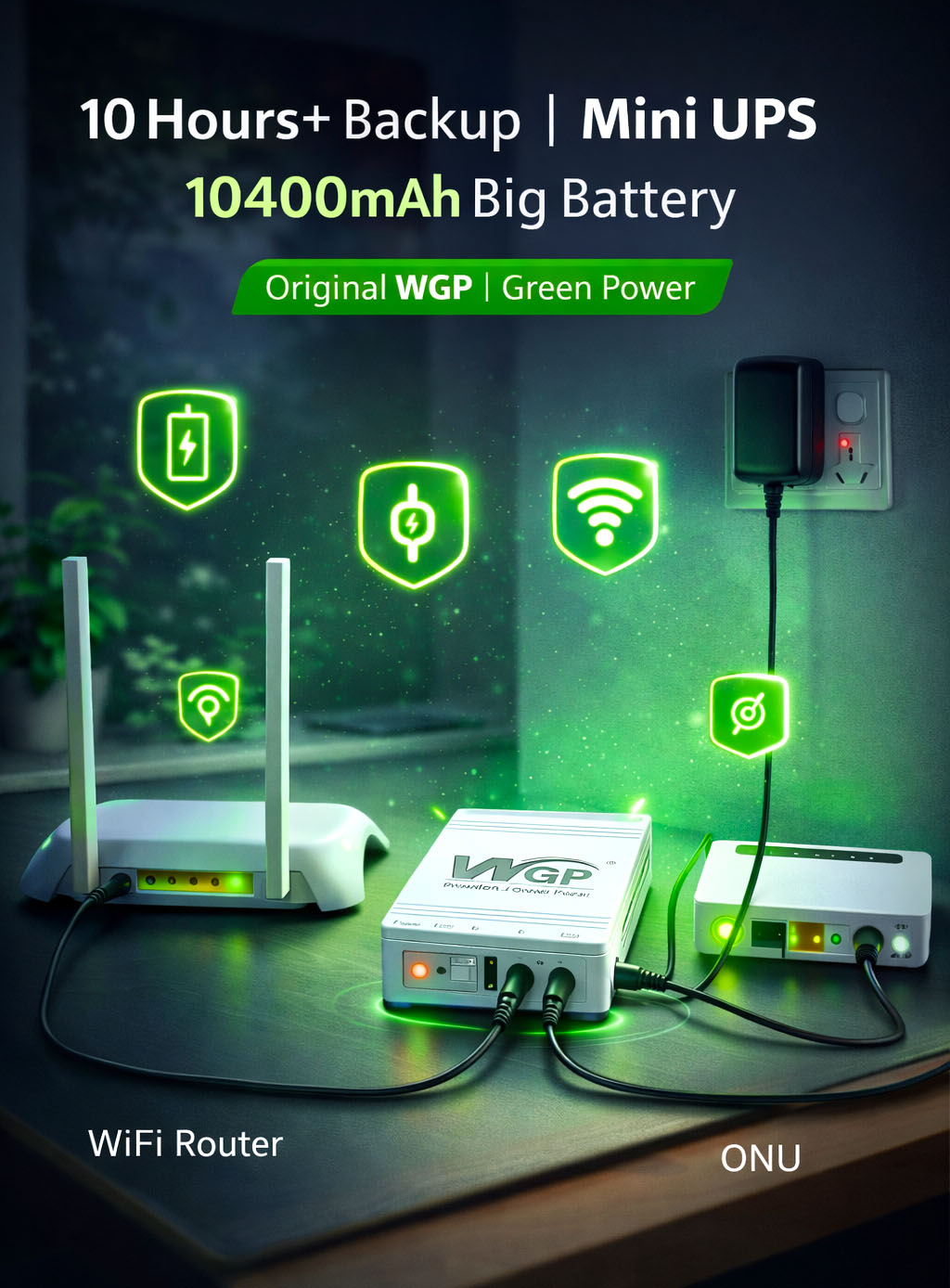 New Version WGP Mini UPS 10400Amh 6-12 Hours+ Backup_img_2