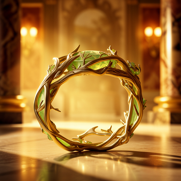 Hongdi Luxury Zircon Ring – Gold Plated Hollow Leaf Vine Design | European Palace Style Adjustable Ring_img_2