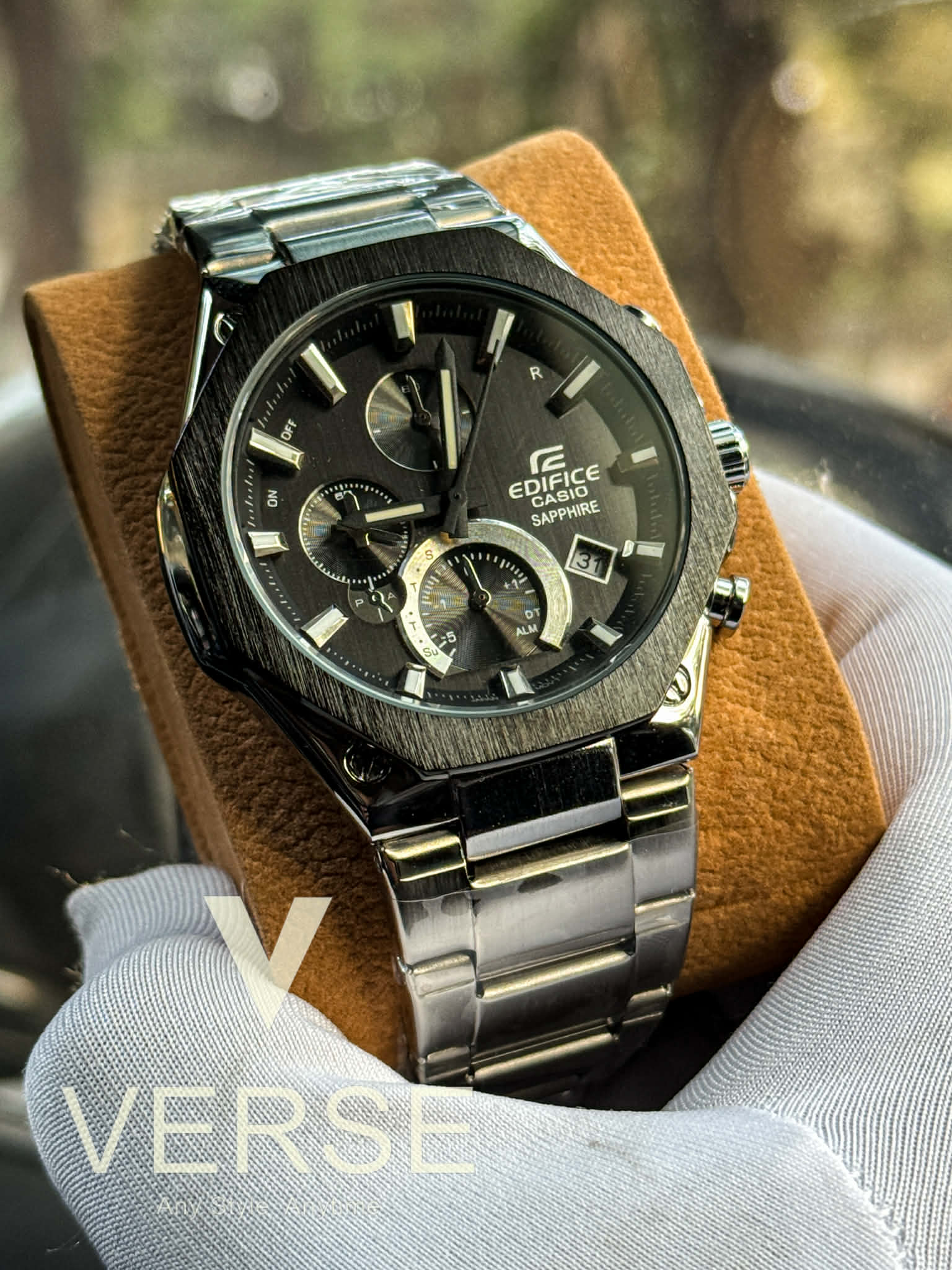 EDIFICE EBQ-1100 BLACK BEZEL