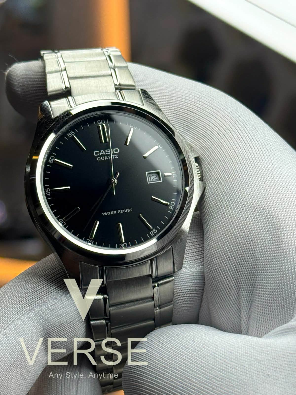 Casio MTP-1183A-1A Men’s Silver Stainless Steel Watch with Black Dial| Casio MTP-1183A-1A