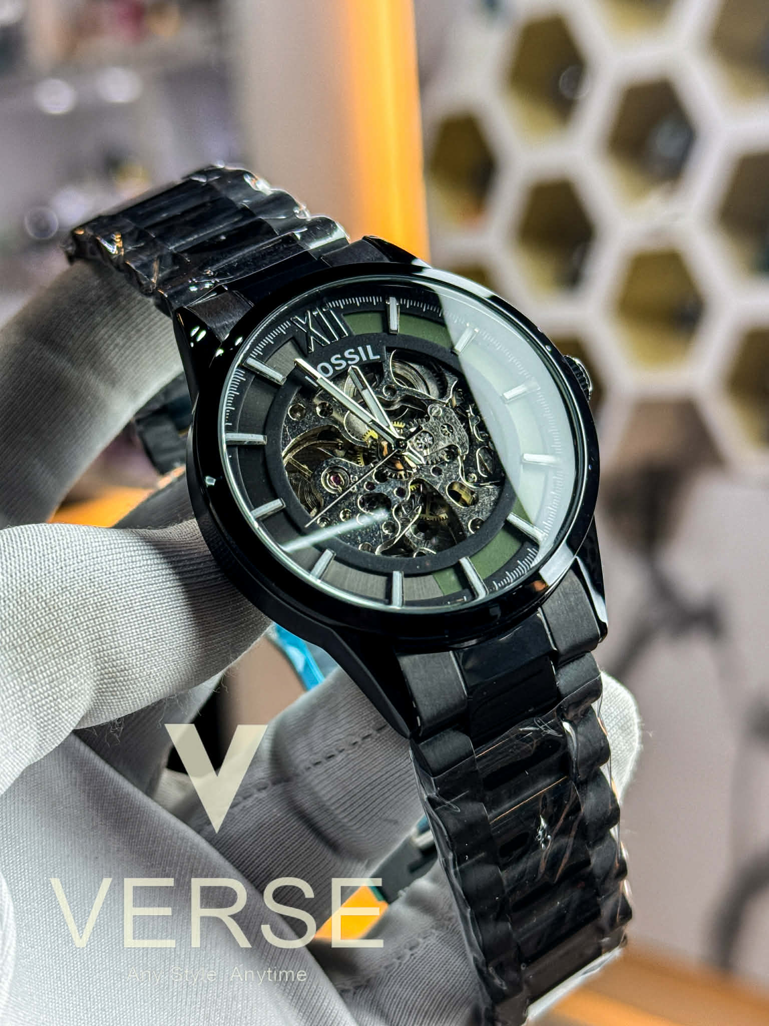 Fossil Townsman Automatic Black Chain | Skeleton Dial_img_1