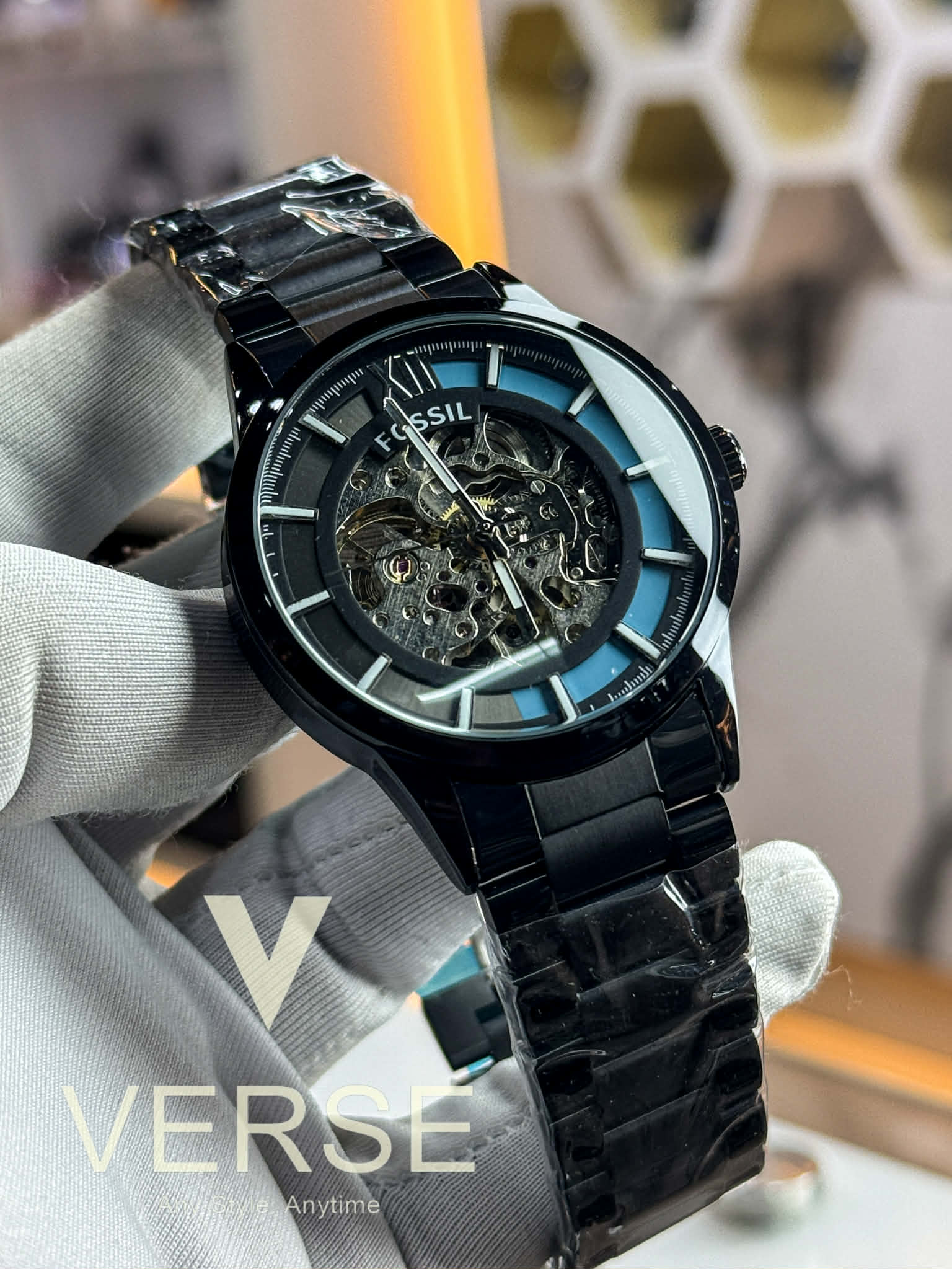 Fossil Townsman Automatic Black Chain | Skeleton Dial_img_2