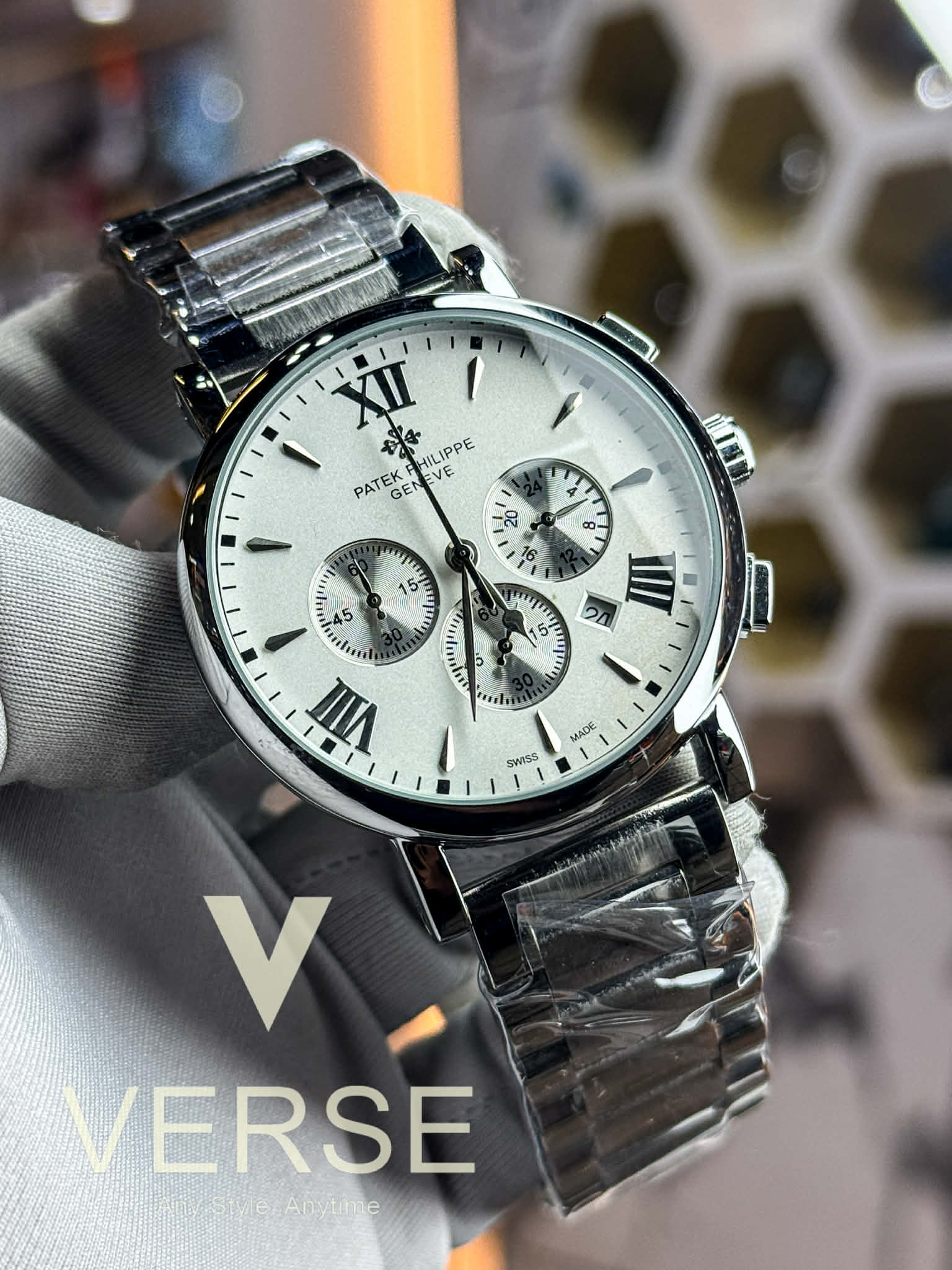 Patek Philippe " Three Rome " | Stainless Steel - Chronograph_img_2