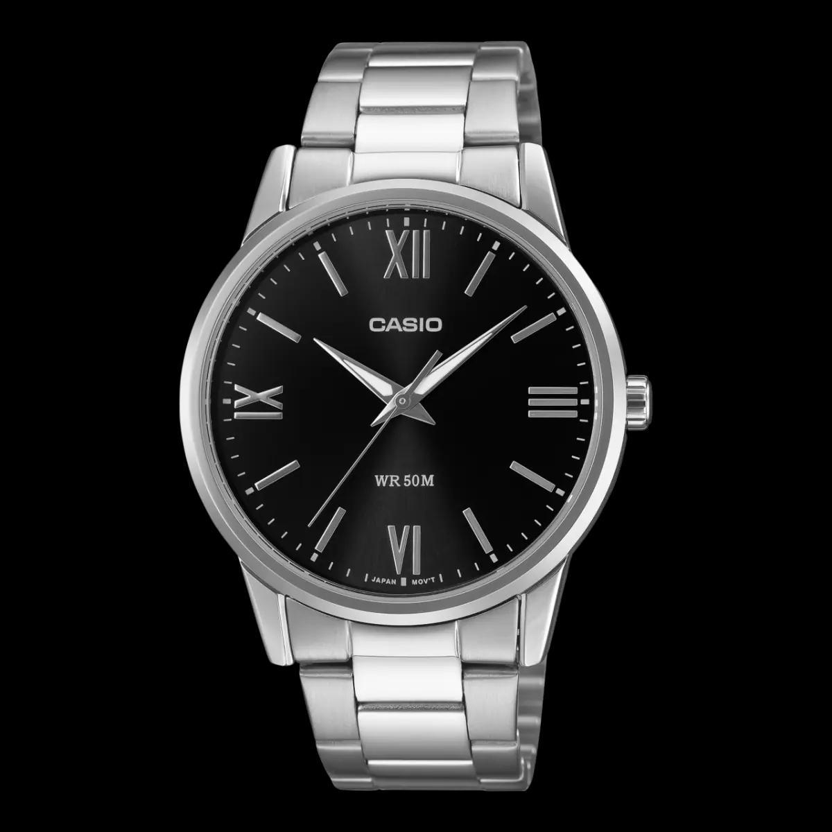 Casio MTP-1303DD-1AVDF Men’s Black Dial Stainless Steel Watch | Casio MTP-1303DD-1AVDF