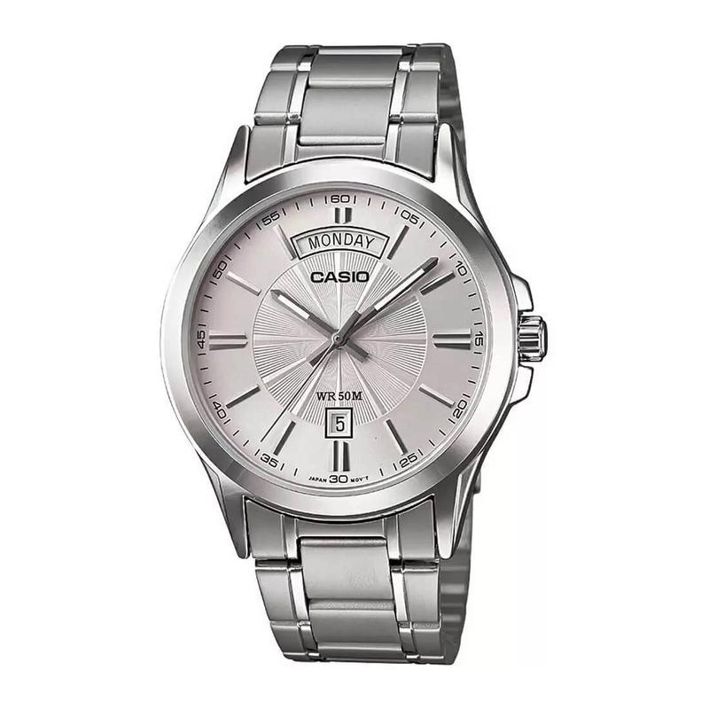 Casio MTP-1381D-7AVDF Day-Date White Dial Men's Watch | Casio MTP-1381D-7AVDF