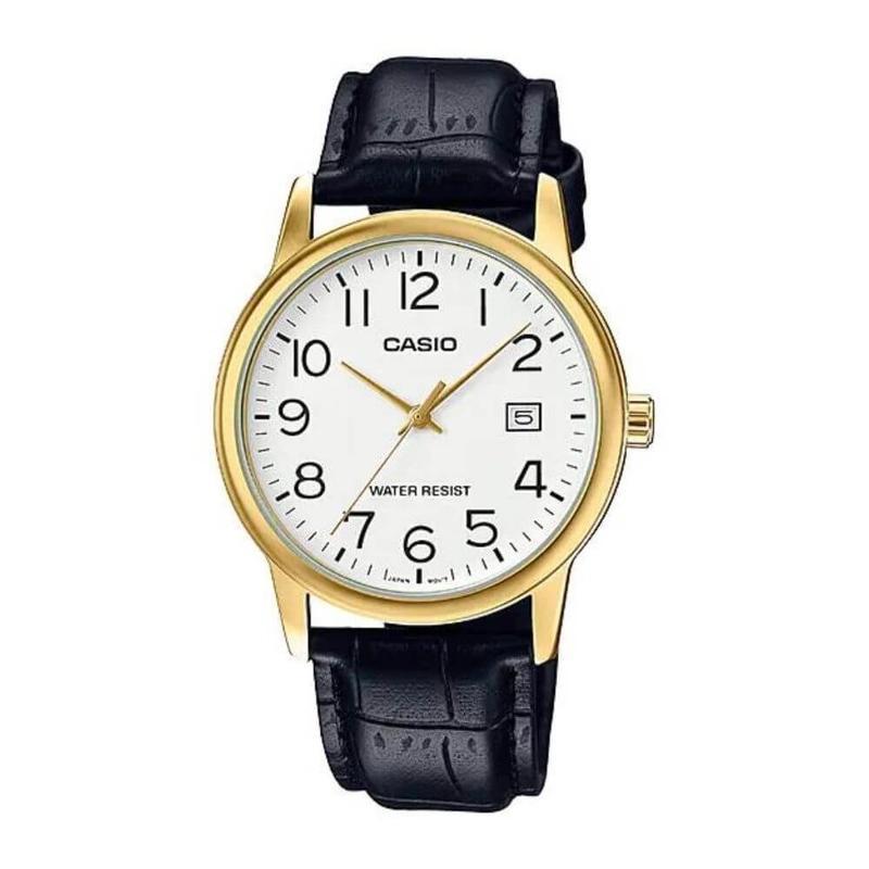 Casio MTP-V002GL-7B2UDF Gold-Toned White Dial Men's Watch | Casio MTP-V002GL-7B2UDF
