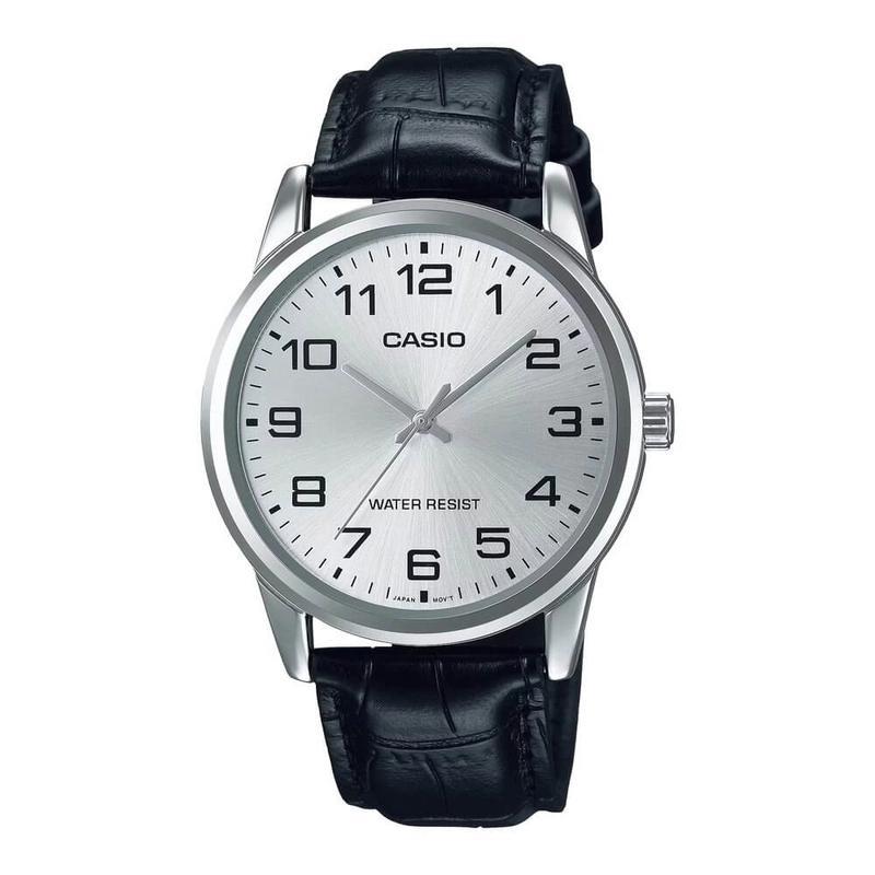 Casio MTP-V001L-7BUDF White Dial Leather Strap Men's Watch | Casio MTP-V001L-7BUDF