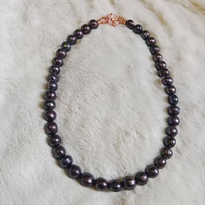 Black Round  Pearl Necklace_img_1