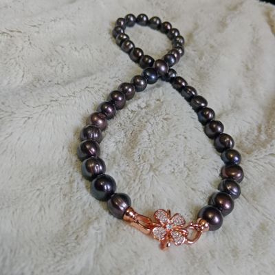 Black Round  Pearl Necklace_img_2