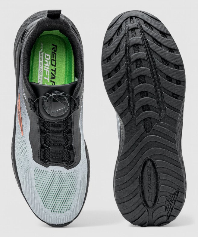 Redtape Dial Lace Athleisure Sport Shoes For Men | Black Hblue Edition_img_2