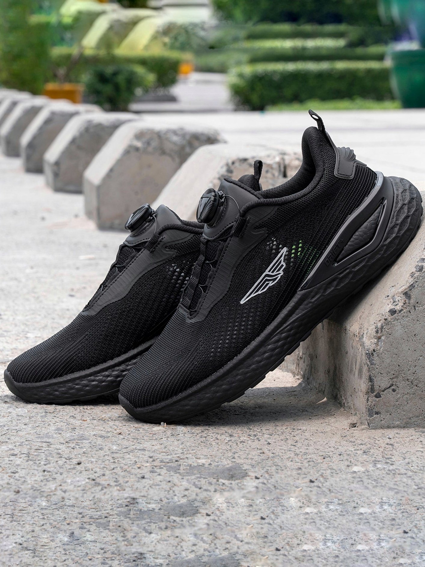 Redtape Dial Lace Athleisure Sport Shoes For Men | JET Black_img_0
