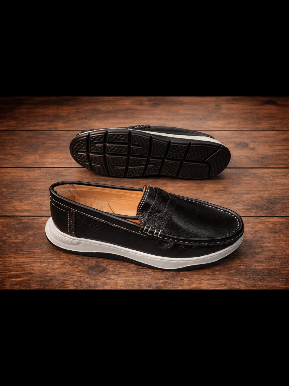 Premium Royal Cobra 100% Cow Leather Black Color Loffer_img_0