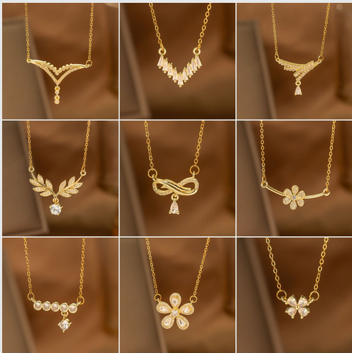 Forest Single Diamond Laurel Goddess Wheat Pendant Necklace_img_0