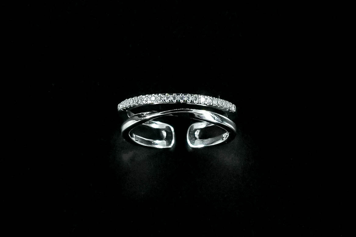 925 Sterling Silver Mobius Double-Layer Open Ring_img_1