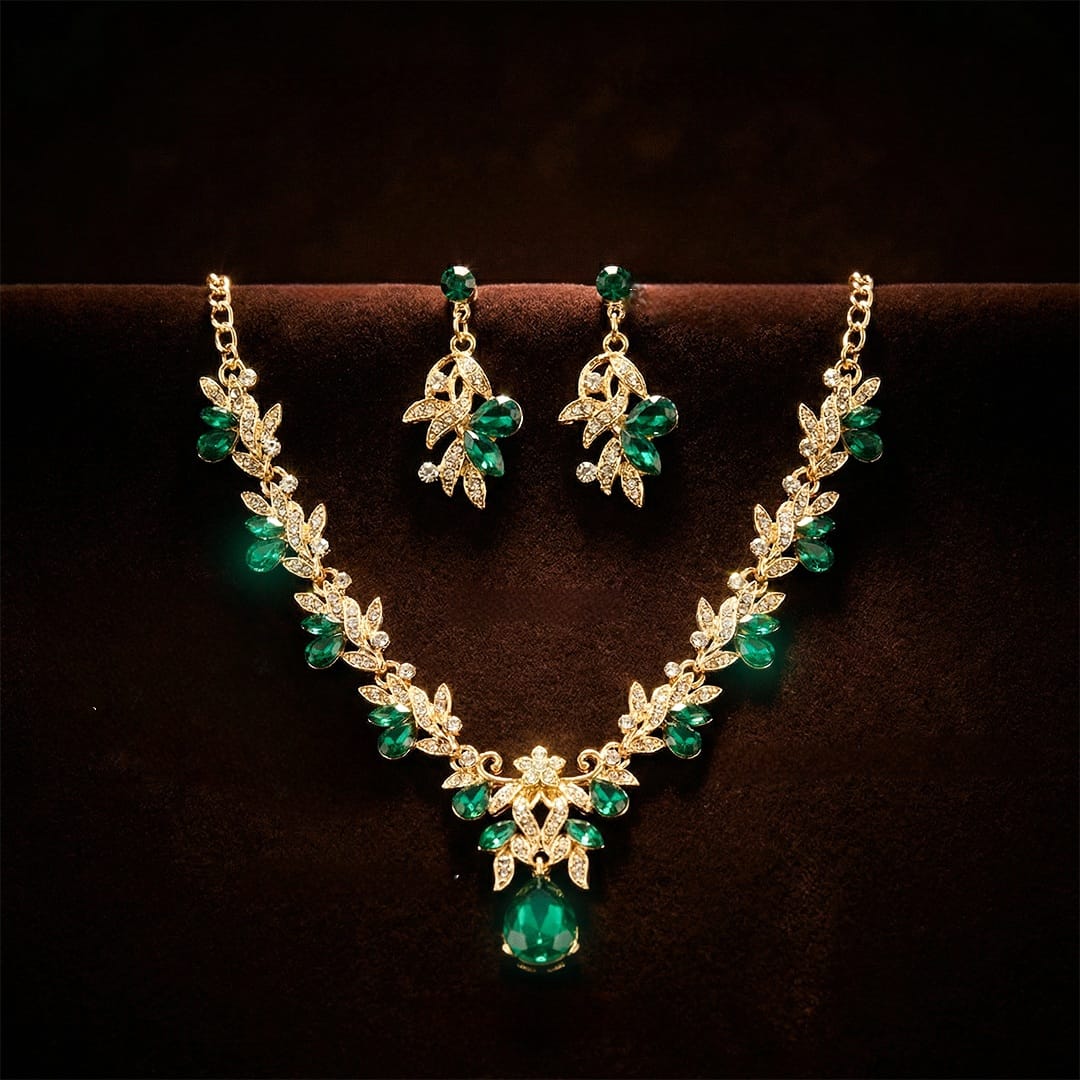 Necklace Earrings suit Crystal