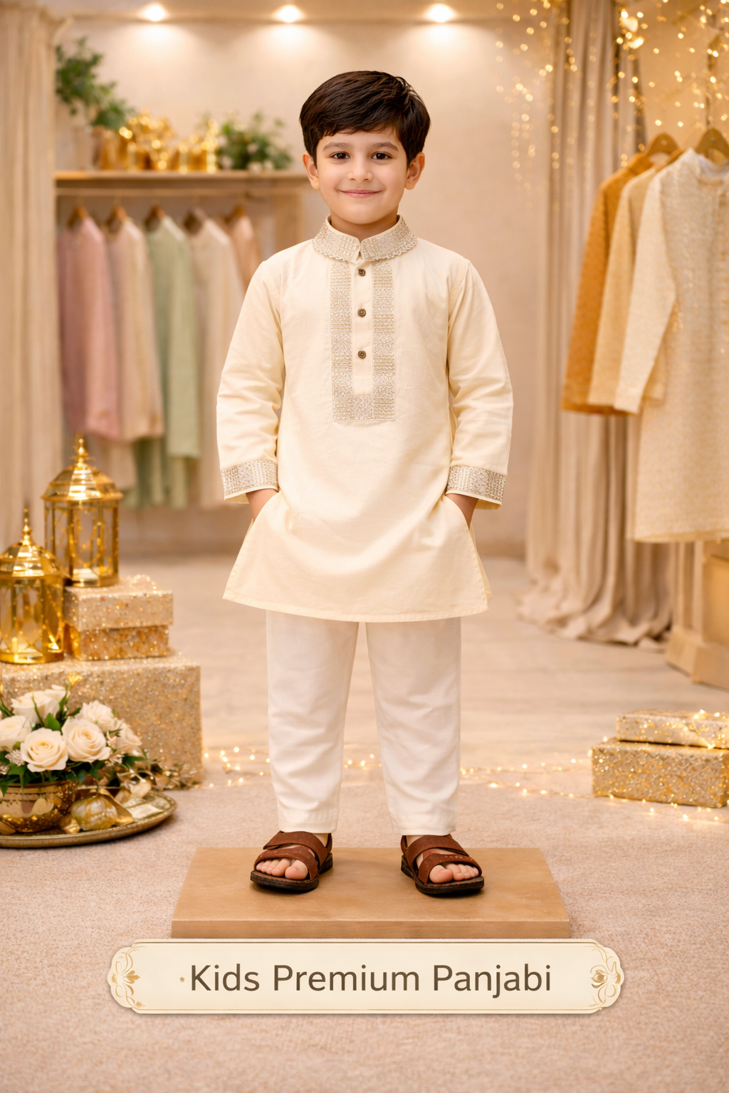 Kids Premium Panjabi Set with Paijama - Image 1